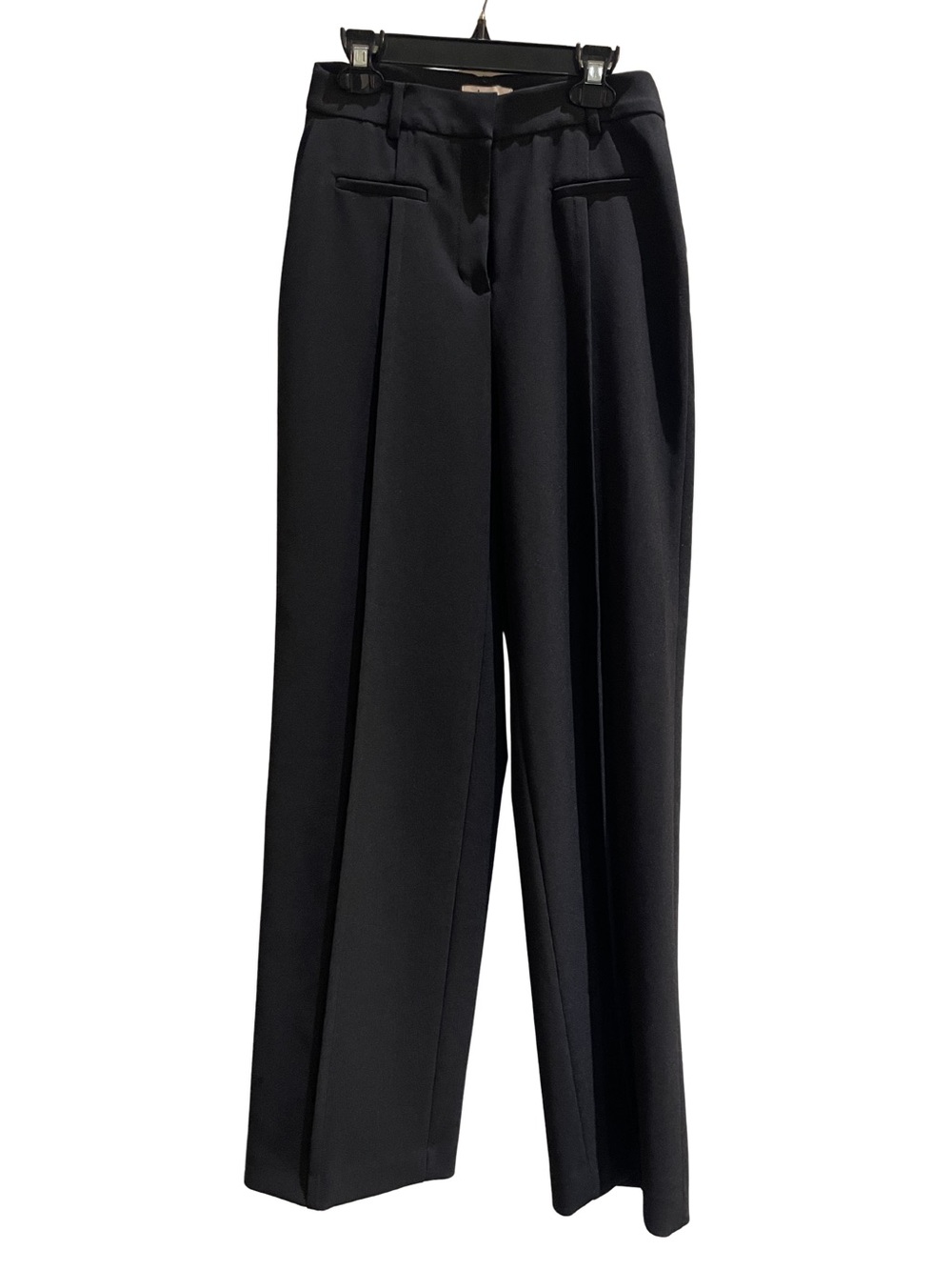Bar III Black High-Rise Straight-Leg Trousers